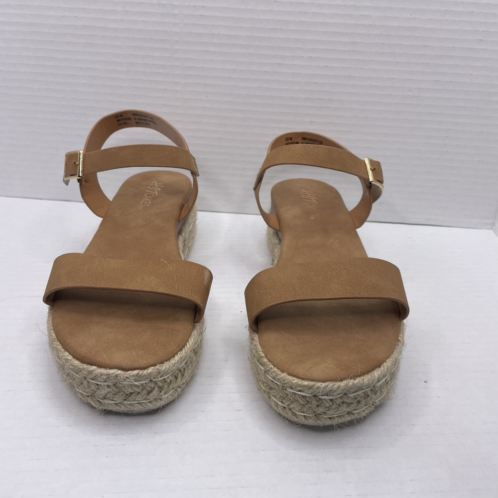 Youth Girl's Hotcakes Brown Buckle Sandals Size 4M Braided Rope Sole - Picture 2 of 10
